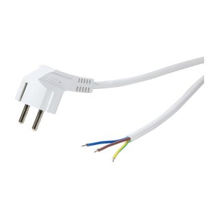 Logilink Power cable, CEE 7/7 (90°) to open End, white, 1.5 m
