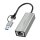 Logilink USB Adapter, USB 3.2 Gen1, USB-A/C to Gigabit Ethernet, aluminum