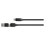 Python USB 2.0 Lade-und Datenkabel QC 3.0 PD 60W schwarz 1m