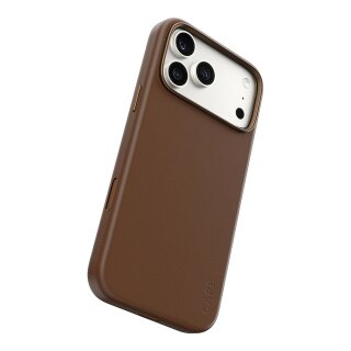 CARE by PanzerGlass Solo Vegan Leather Case Braun m. MagSafe iPhone 17 Pro Max