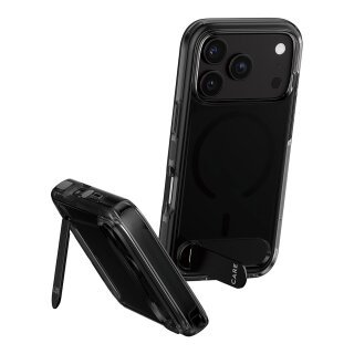 CARE by PanzerGlass Kickstand Case Smokey m. Schwarz MagSafe iPhone 17 Pro
