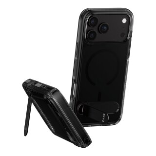 CARE by PanzerGlass Kickstand Case Smokey m. Schwarz MagSafe iPhone 17 Pro Max