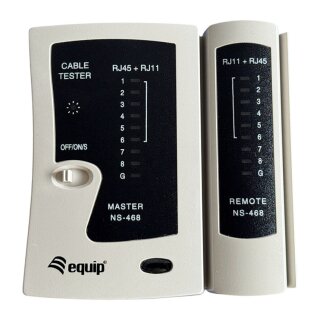 Equip Kabeltester Netzwerk f. RJ45/RJ11/RJ12 Kabel