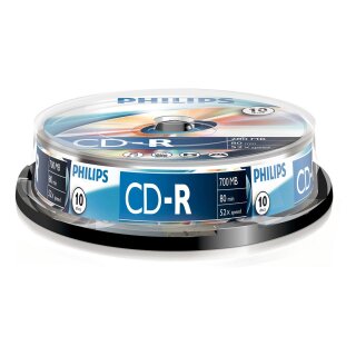 1x10 Philips CD-R 80Min 700MB 52x SP