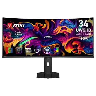 86,4 cm (34") 3440 x 1440 Pixel MSI 9S6-3DE39T-003 21:9 UltraWide Quad HD OLED 0,03 ms 280 Hz HDR DisplayPort HDMI Height VESA