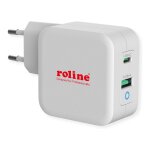 USB Charger mit Euro-Stecker 2 Port (Typ-A QC3.0 Typ-C...