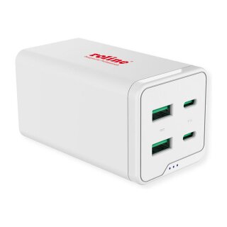 USB Charger 4 Port (2x USB-C 2x USB-A QC3.0) max. 120W