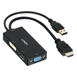 LINDY Konverter HDMI an DP/DVI/VGA Multi