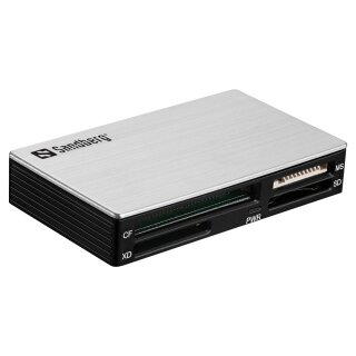 SANDBERG USB 3.0 Multi Card Reader SD XD MS CF MMC T-Flash Micro SD M2 50 cm USB 3.0 Kabel im Lieferumfang