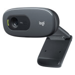 Logitech C270 HD WEBCAM, 3 MP, 1280 x 720p, USB 2.0, Black