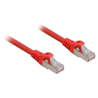 Sharkoon Patchkabel RJ45 Cat.6a SFTP (rot, 1,5 Meter, LSOH (Halogenfrei))