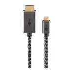 Goobay USB Textil-Adapterkabel, USB-C Stecker > HDMI...