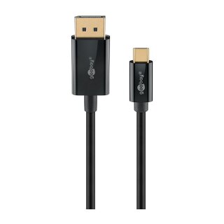 Goobay USB Adapterkabel, USB-C Stecker > DisplayPort Stecker, 4K 60Hz (schwarz, 2 Meter, 21,6 Gbit/s)