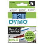 Dymo D1 Schriftband 19 mm x 7 m schwarz auf blau 45806