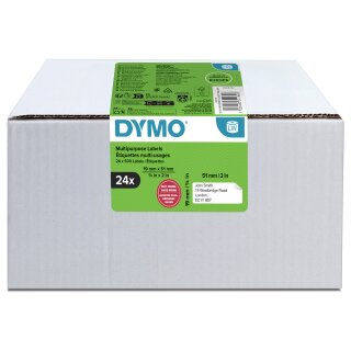DYMO Namensschild klein 19x51mm wei 24 Rollen 500 Etiketten,ablsbar