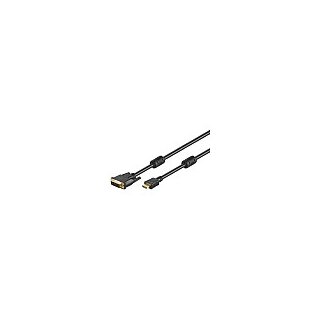 Goobay 2m HDMI / DVI-D Kabel 19pol. [HDTV (1080p), vergoldete Kontakte, angespritzte Stecker]