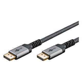 Goobay Plus DisplayPort 1.4 Kabel, 8K @ 60Hz (grau, 1 Meter)