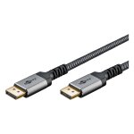 Goobay Plus DisplayPort 1.4 Kabel, 8K @ 60Hz (grau, 1 Meter)