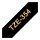 Textilband TZe-R354 nicht klebend gold auf schwarz 24mm x 4m