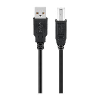 Goobay USB 2.0 Hi-Speed Kabel, Schwarz ,3m