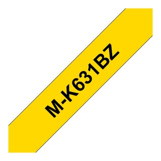 BROTHER Schriftband M-K631 (nicht lam.) Schwarz auf Gelb 12mm x 8m