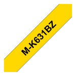 BROTHER Schriftband M-K631 (nicht lam.) Schwarz auf Gelb...
