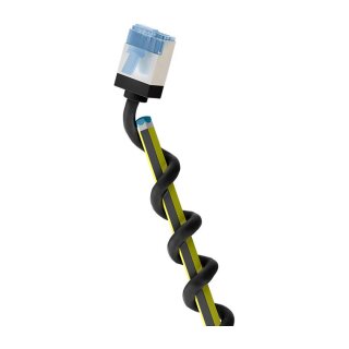 Goobay Ultraflexibles Cat.6a Patchkabel slim, U/FTP (schwarz, 1 Meter, extrakurze Stecker)