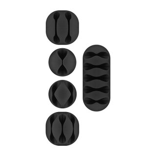Goobay Kabel Management Set (schwarz, 5er-Set)