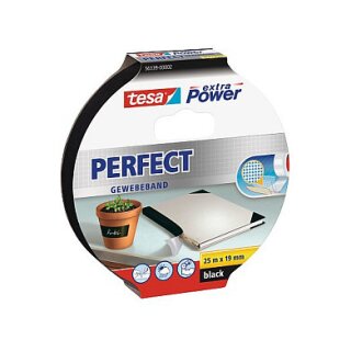 tesa extra Power Perfect Gewebeband 25m 19mm schwarz