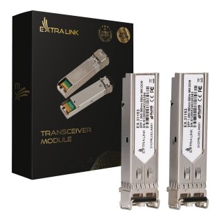 Extralink SFP 1.25G Modul 2-Pack, 1,25Gbps, LC/UPC, 850nm, 550m, Multimodus, DOM