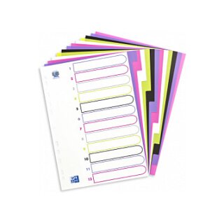 OXFORD Ordnerregister Vollformat blanko DIN A4