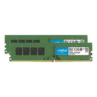 64GB Crucial (2x32GB) Kit 3200MHz UDIMM green