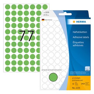 HERMA Klebepunkte Ø 13,0 mm grün
