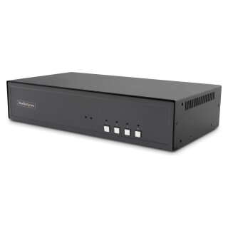 4-Port Dual-Monitor Secure KVM Switch HDMI-DP 4K 60Hz NIAP 4.0 Zertifizierter Desktop KVM Umschalter 4 PCs 2monitore