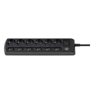 Brennenstuhl Steckdosenleiste 6x 2m sw