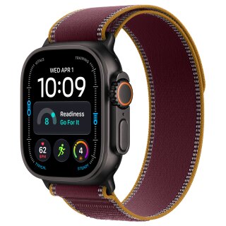 Apple Watch Ultra 4 Titanium Cellular 49mm Schwarz (Trail Loop burgunder) M/L