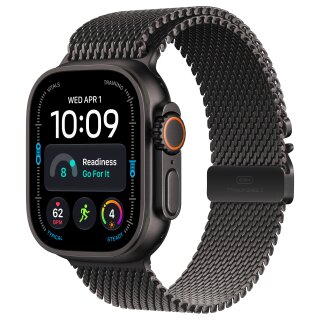 Apple Watch Ultra 4 Titanium Cellular 49mm Schwarz (Milanaise Titan schwarz) M