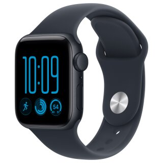 Apple Watch SE 3 Aluminium 40mm Mitternacht (Sportarmband navyblau) M/L