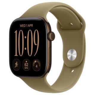 Apple Watch S12 Aluminium 42mm Dunkelbronze (Sportarmband oliv) S/M
