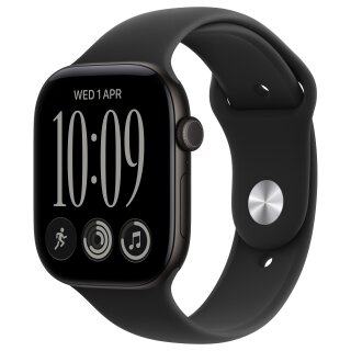 Apple Watch S12 Aluminium Cellular 42mm Schwarz (Sportarmband schwarz) S/M