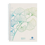 Herlitz Spiralblock A5 70 Bl. kariert GREENline Ginkgo