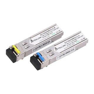 SFP WDM 1.25G 1310/1550nm SFP Module Single Mode 20km LC DDM Pair