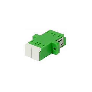 9/125u Singlemode, grün, duplex, PVC, Keramikhülse, mit Flansch, mit einseitiger Laserschutz., Synergy21