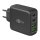 Goobay USB-C Multiport-Schnellladegert, PD, GaN, 68 Watt (schwarz, 2x USB-C, 2x USB-A, Power Delivery, QuickCharge)