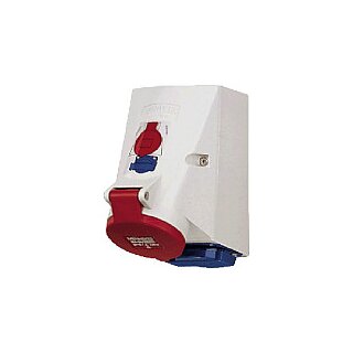 Mennekes 16A5P 6H400V Wanddose IP44 1649 Doppelbox TwinContact