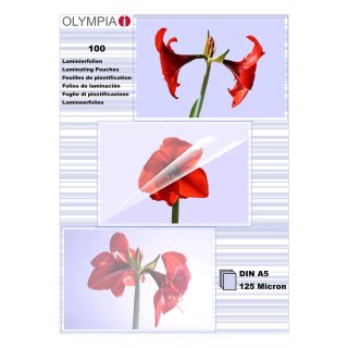 1x100 Olympia Laminierfolien DIN A5 125 micron 9177