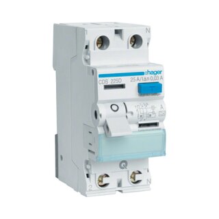 Hager Fi-Schalter 2polig 6kA 25A CDS225D ** 30mA Typ A QuickConnect