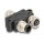 M12 Y-Splitter A-kodiert 4 Pin 1 x Buchse zu 1 x Stecker und 1 x Buchse Parallelschaltung