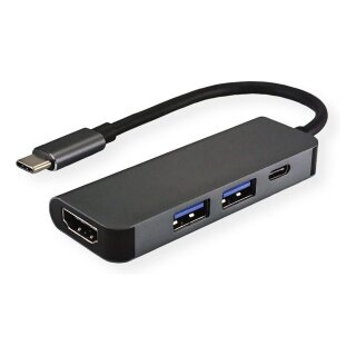 USB Typ C Dockingstation HDMI 4K 2x USB Typ A + Typ C PD Power Delivery