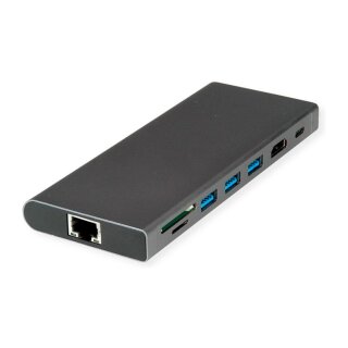 USB Typ C Dockingstation HDMI 4K60 4x US3.2Gen1 1x C + 3x A 1x PD 1x SD/TF 1x RJ45 1x 3.5mm